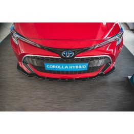 Накладка сплиттер на передний бампер на Toyota Corolla XII Hatchback / Touring Sports